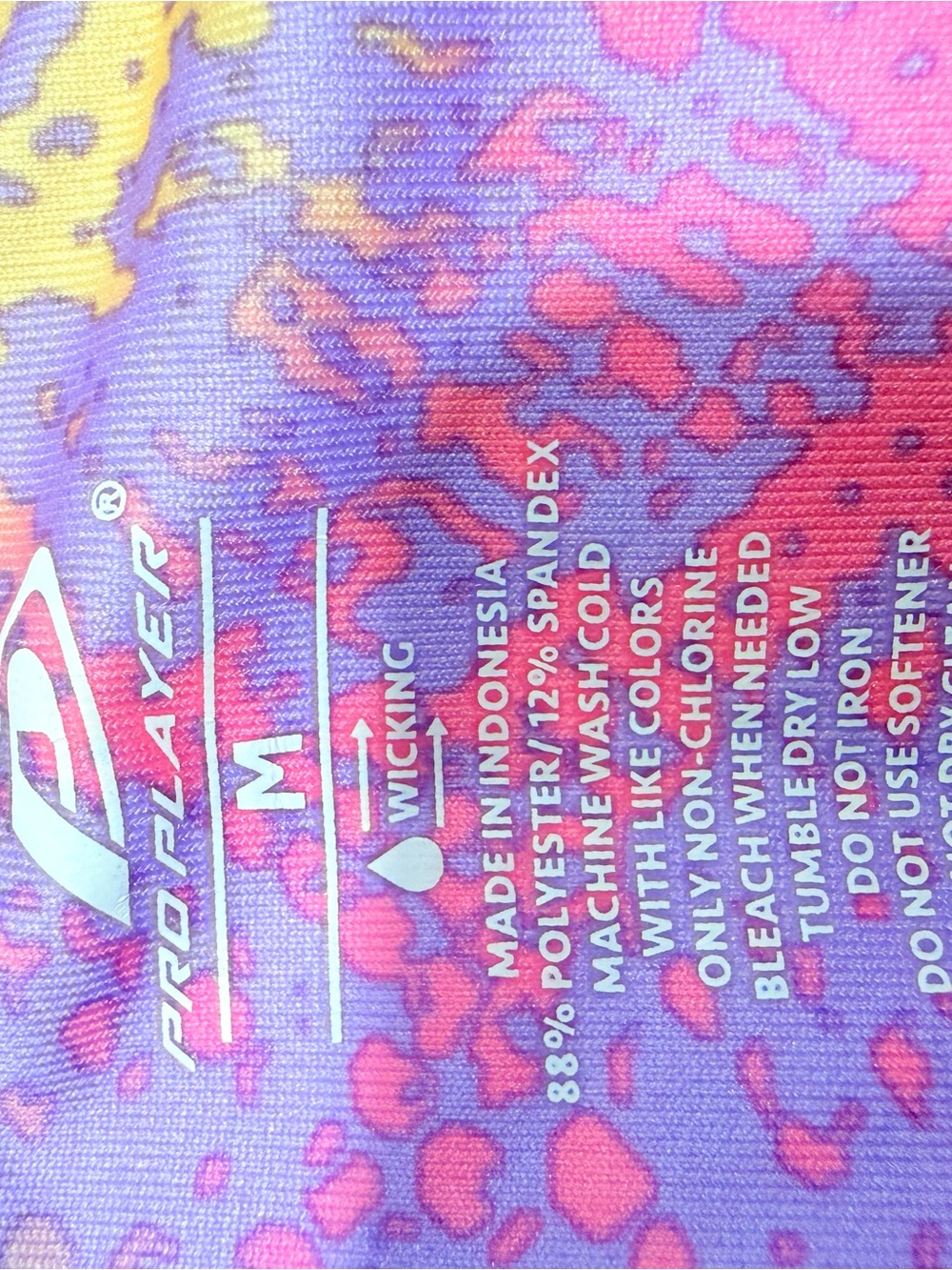 Pro Player Multicolor Active Top — Purple, Pink & Yellow Print